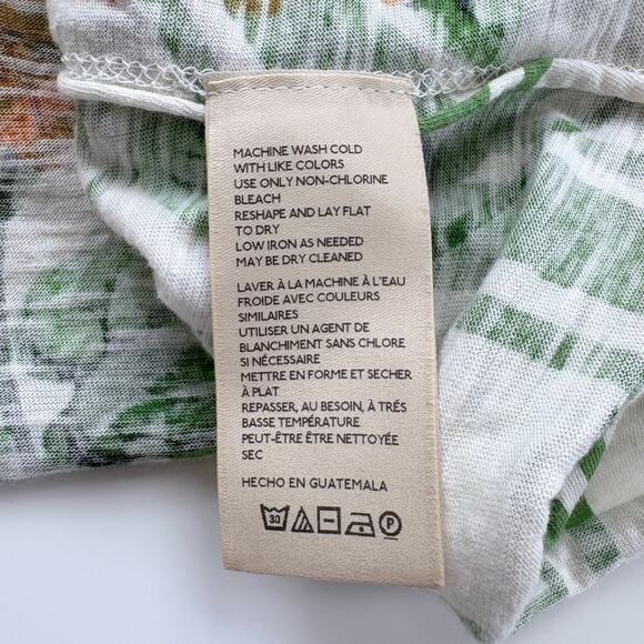 Anthropologie Maeve Boxy Floral Cropped Graphic Tee Size Medium - Picture 5 of 8